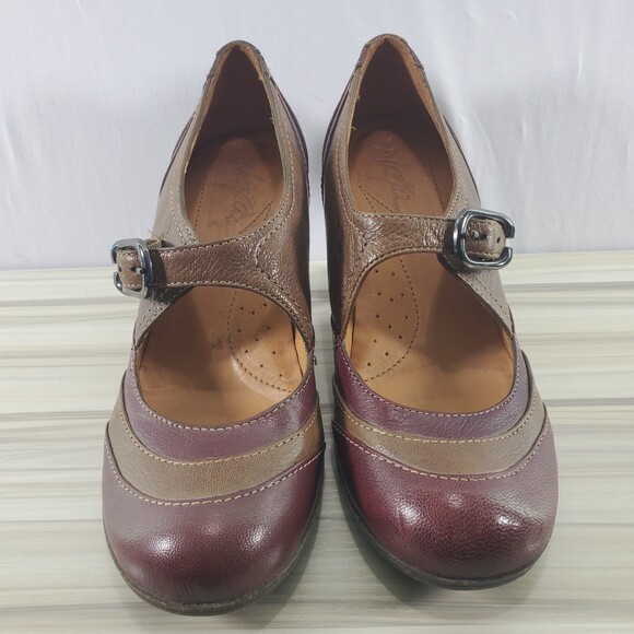 Naya 6.5 Jupiter Anthropologie Heels Retro Vintage Style Buckle Mary Jane Brown - Picture 4 of 14